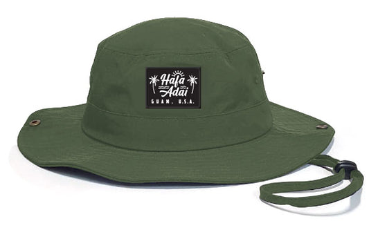 Guam Boonie Hat, Dark Moss, Hafa Adai