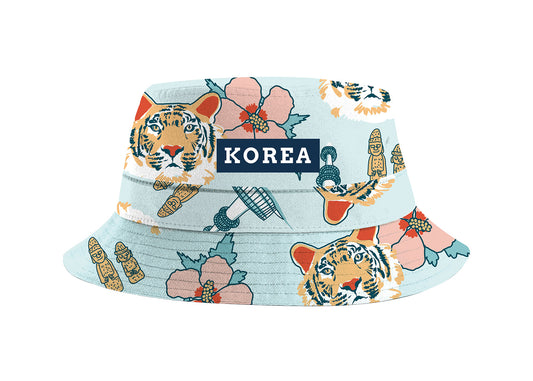 South Korea Bucket Hat, Tiger Blossom