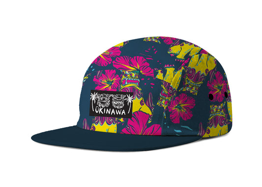 Okinawa Camper Hat, Shisa Hibiscus II