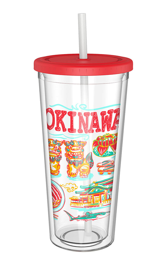 Okinawa Cup with Straw, 20 oz