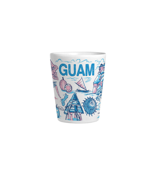 Guam Shot Glass, 2 oz, Classic 2