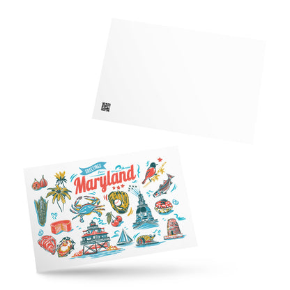 Maryland Landmarks Postcard Print