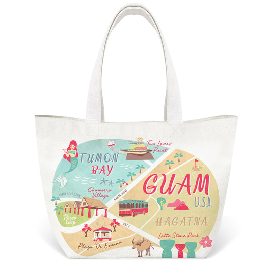 Guam Tote Bag, Maps